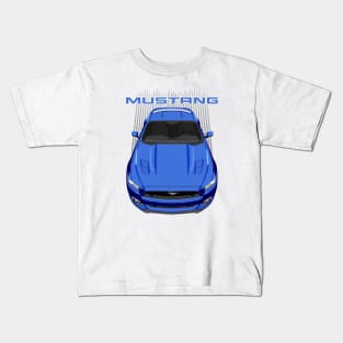 Mustang S550-GT-blue Kids T-Shirt
